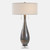 Subtle Iridescent Table Lamp with Drum Shade - 32.25" - Smokey Gray - IMAGE 1