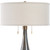 Subtle Iridescent Table Lamp with Drum Shade - 32.25" - Smokey Gray - IMAGE 5