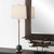 Buffet Lamp with Linen Drum Shade - 36.25" - Brass Finish - IMAGE 2