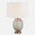 Ribbed Base Table Lamp with Tapered Shade - 22.25" - Brown - IMAGE 1