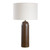 Ribbed Base Table Lamp with Tapered Shade - 29.5" - Brown - IMAGE 4