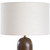 Ribbed Base Table Lamp with Tapered Shade - 29.5" - Brown - IMAGE 5