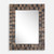 Weathered Wooden Framed Rectangular Wall Mirror - 47" - Black and Brown - IMAGE 1