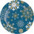 Disposable Paper Snowflake Christmas Dinner Plates - 9" - Club Pack of 96 - IMAGE 1