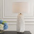 Ceramic Textured Base Table Lamp with Drum Shade - 33" - White - IMAGE 2