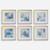 Brushstrokes Abstract Framed Square Wall Arts - 19.25" - Blue - Set of 6 - IMAGE 1