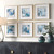 Brushstrokes Abstract Framed Square Wall Arts - 19.25" - Blue - Set of 6 - IMAGE 3