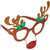 Reindeer Glasses with Antlers Costume Accessory - One Size - Club Pack of 12 - IMAGE 1