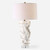 Ceramic Deep Ridge Table Lamp with White Tapered Hardback Shade - 32.5" - White - IMAGE 1