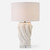 Ceramic Stacked Rings Table Lamp with White Round Drum Shade - 28" - White - IMAGE 1