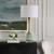 Curvy Glass Table Lamp with White Round Drum Shade - 35.25" - Gray - IMAGE 3