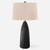 Ceramic Solid Table Lamp with White Tapered Shade - 35" - Black - IMAGE 4