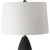 Ceramic Solid Table Lamp with White Tapered Shade - 35" - Black - IMAGE 5