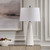 Ceramic Solid Table Lamp with White Tapered Shade - 35.75" - Cream - IMAGE 3