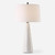 Ceramic Solid Table Lamp with White Tapered Shade - 35.75" - Cream - IMAGE 4