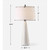 Ceramic Solid Table Lamp with White Tapered Shade - 35.75" - Cream
