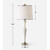 Solid Table Lamp with White Tapered Shade - 35.5" - Cream