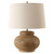 Terracotta Base Table Lamp with White Tapered Shade - 22.25" - Brown - IMAGE 1