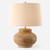 Terracotta Base Table Lamp with White Tapered Shade - 22.25" - Brown - IMAGE 4