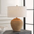Terracotta Base Table Lamp with White Drum Shade - 24" - Brown - IMAGE 2