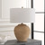 Terracotta Base Table Lamp with White Drum Shade - 24" - Brown - IMAGE 3