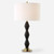 Threefold Table Lamp with White Drum Shade - 29.75" - Black - IMAGE 4