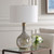 Seeded Glass Table Lamp with White Drum Shade - 27.25" - Brown - IMAGE 3
