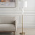 Ceramic Base Floor Lamp with Drum Shade - 65.5" - Brass Plated Finish - IMAGE 3