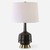 Ribbed Table Lamp with Tapered Shade - 26" - Black and White - IMAGE 1