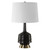 Ribbed Table Lamp with Tapered Shade - 26" - Black and White - IMAGE 4