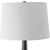 Ribbed Table Lamp with Tapered Shade - 26" - Black and White - IMAGE 5
