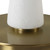 Alabaster Table Lamp with Drum Shade - 32.25" - White and Bronze