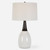 Crackled Table Lamp with Tapered Shade - 30.5" - White and Black - IMAGE 1