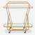 2 Tier Mirrored Top Beveled Serving Cart - 35.75" - Brass - IMAGE 1