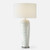 Fired Glaze Ceramic Table Lamp with Round Shade - 32.5" - Gray - IMAGE 1