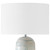 Fired Glaze Ceramic Table Lamp with Round Shade - 32.5" - Gray - IMAGE 5