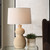 Ceramic Table Lamp with Beige Round Hardback Shade - 28" - Clay Finished - IMAGE 2