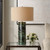 Fired Glaze Ceramic Table Lamp with Round Shade - 28.25" - Green - IMAGE 2