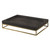 Rectangular Tray with Antique Brass Base - 18" - Black - IMAGE 4