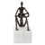 Reading Tabletop Sculpture - 8.75" - Bronze and White - IMAGE 4