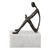Reading Tabletop Sculpture - 8.75" - Bronze and White - IMAGE 5