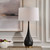 Tear Drop Table Lamp with Tapered Shade - 34.5" - Black and White - IMAGE 2
