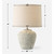 Ceramic Table Lamp with Round Drum Shade - 19" - Cream and Gray