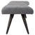 Striped Boucle Upholstered Bench - 72.5" - Charcoal and Gray - IMAGE 5