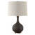 Ceramic Table Lamp with Gray Round Hardback Shade - 24.5" - Black - IMAGE 4