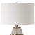 Seeded Glass Table Lamp with Round Shade - 29.75" - Clear and Antique Brass - IMAGE 4