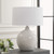 Ceramic Glossy Table Lamp with White Tapered Shade - 25.75" - White - IMAGE 3
