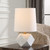 Faceted Base Table Lamp with Tapered Shade - 15" - White - IMAGE 2