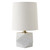 Faceted Base Table Lamp with Tapered Shade - 15" - White - IMAGE 5