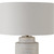 Distressed Ribbed Ceramic Table Lamp with White Drum Shade - 26.5" - Cream - IMAGE 5